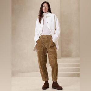 Banana Republic Barrel Cord Pants Toffee Brown 6 EUC